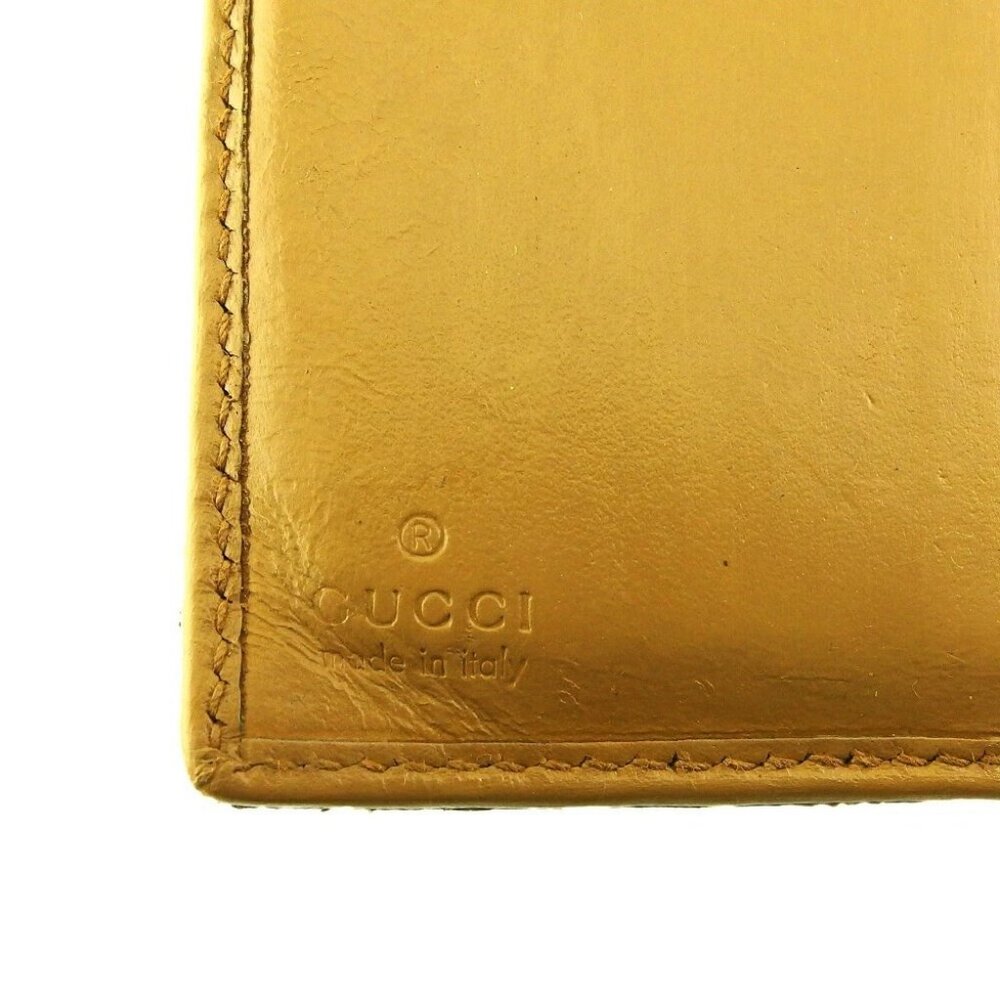 GUCCI Bifold Wallet Beige Brown Red Women Authentic secondhand - Picture 6 of 11